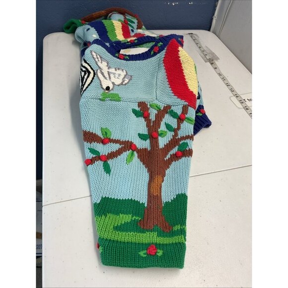 NEW‎ "Noah's Ark" Just Better Sweaters Lisa Coufal cardigan Sweater size 1 S/M - Picture 10 of 12